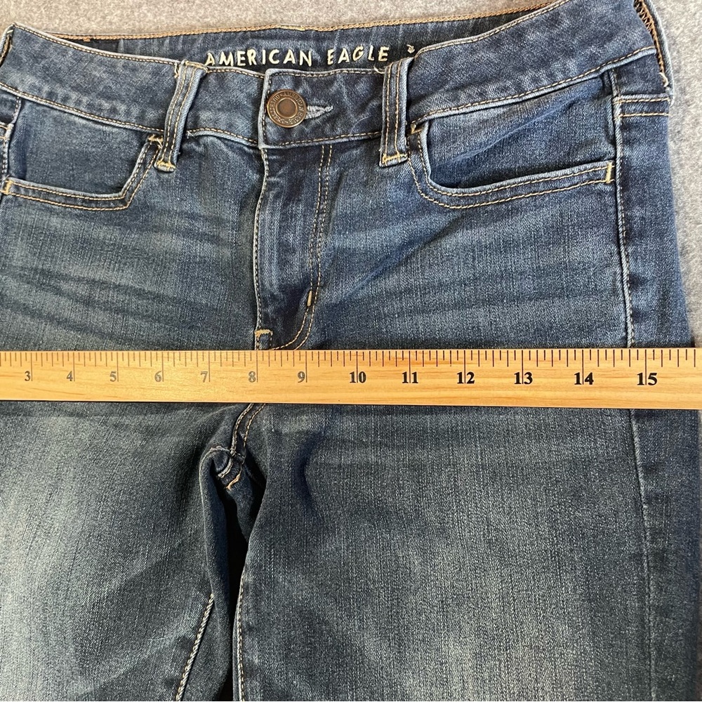 American Eagle 360 Next Level Stretch Jeggings Women’s Size 6 Medium Wash - Picture 8 of 15